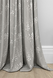 Laura Ashley Pussy Willow, Steel - Made to Measure Curtains